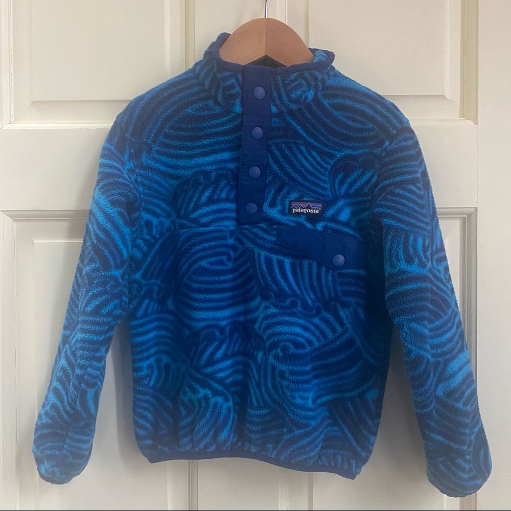 Patagonia Blue Synchilla Snap Up Pullover XS 5/6